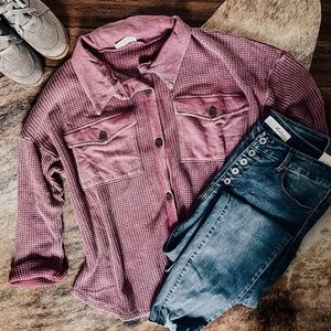 Brand New Waffle Knit Shacket